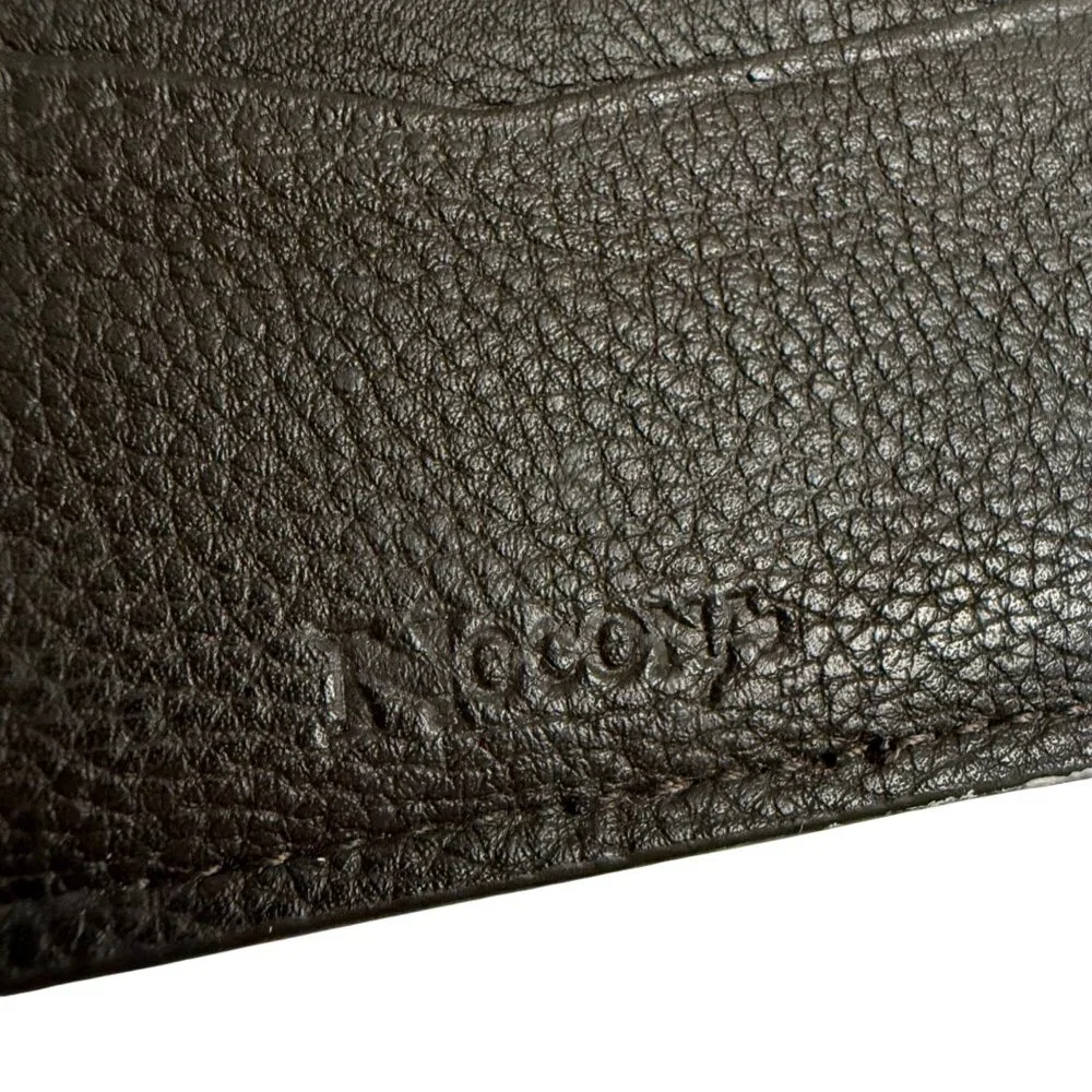 Nocona Men's Bi-Fold Wallet Bottle Opener Clip Distressed Ostrich Leather Brown